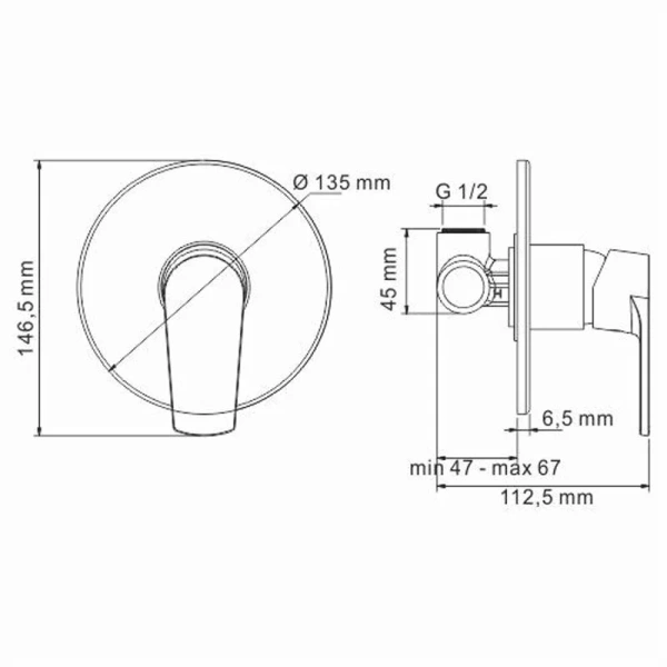 Гигиенический душ со смесителем WasserKRAFT Dill хром, хром - фото 5