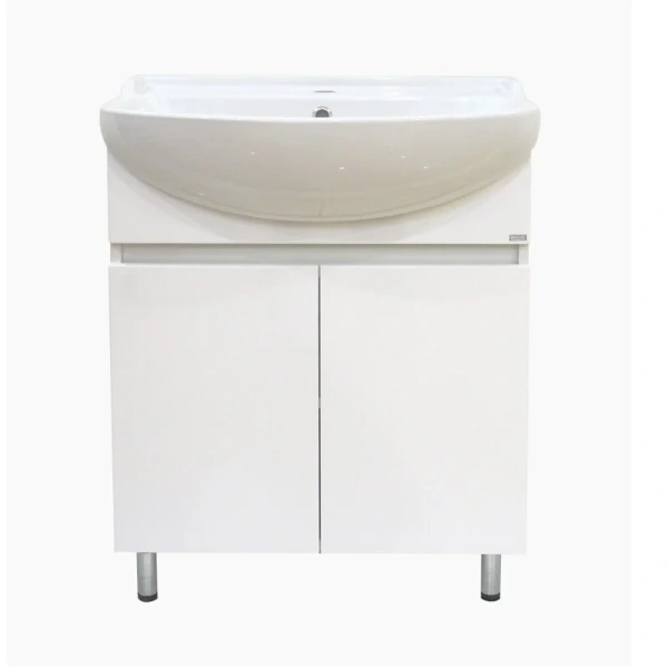 Тумба под раковину напольная Misty Амур 70 см белая - фото 1