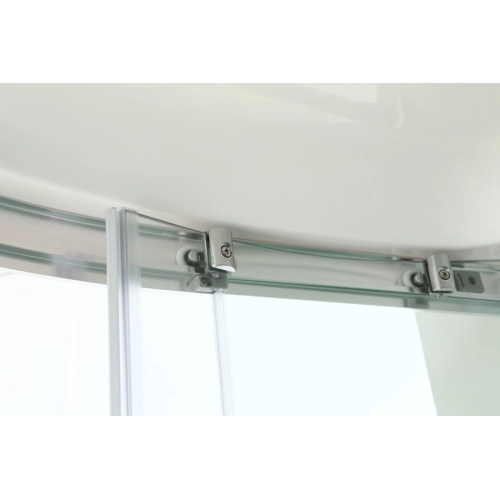 Душевая кабина Black&White Galaxy 90x90 см стекло прозрачное, угловые, недорогие, без гидромассажа, c тропическим душем, с крышей - фото 5