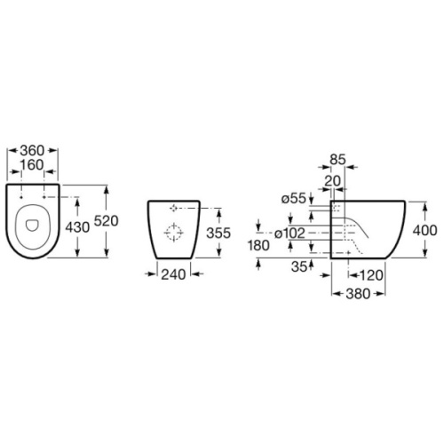 Унитаз напольный Roca Meridian 347247000 приставной, под скрытый бачок - фото 2