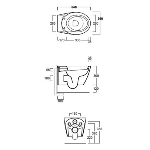 Унитаз подвесной Simas Bohemien BO 18 фаянс - фото 3