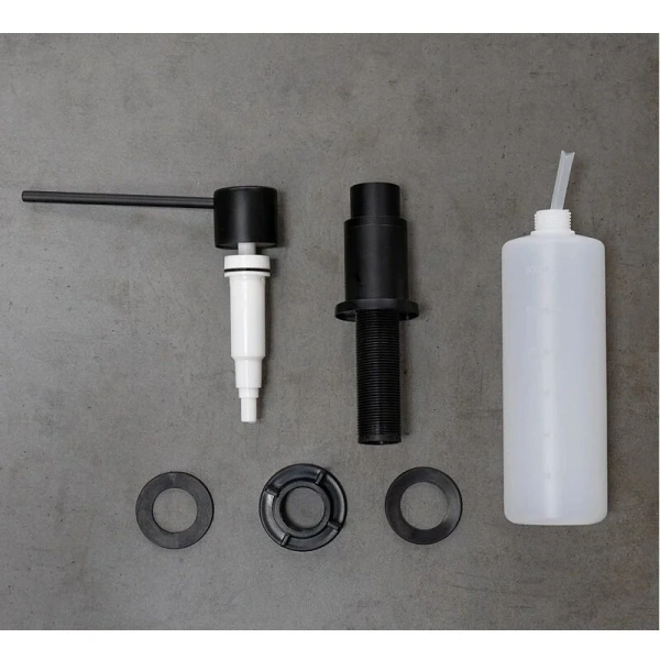 Дозатор Lemark Expert врезной черный матовый - фото 3