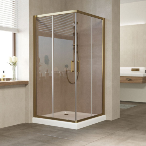 Душевой уголок стекло бронза Vegas-glass ZA 100 05, квадратные - фото 2