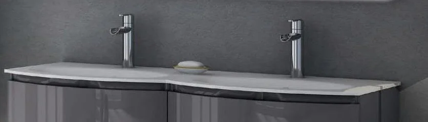 Тумба с раковиной подвесная Cezares Vague 138 см с двойной раковиной