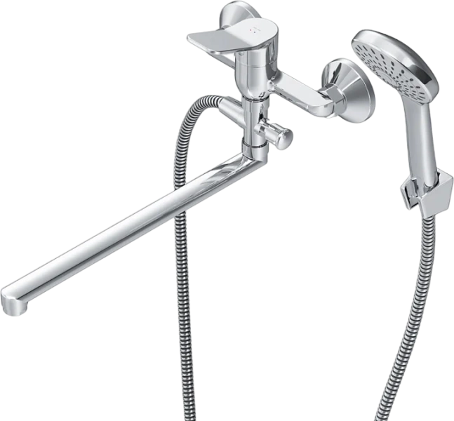 Смеситель для ванны Am.Pm X-Joy хром, из латуни, недорогие, округлая форма, с душевой лейкой - фото 5