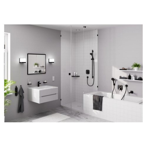 Смеситель для раковины Hansgrohe Logis черный матовый - фото 4