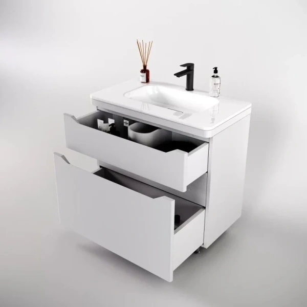 Тумба под раковину напольная Style Line Марелла Люкс Plus 70 см белый матовый антискрейтч, 70 см - фото 6