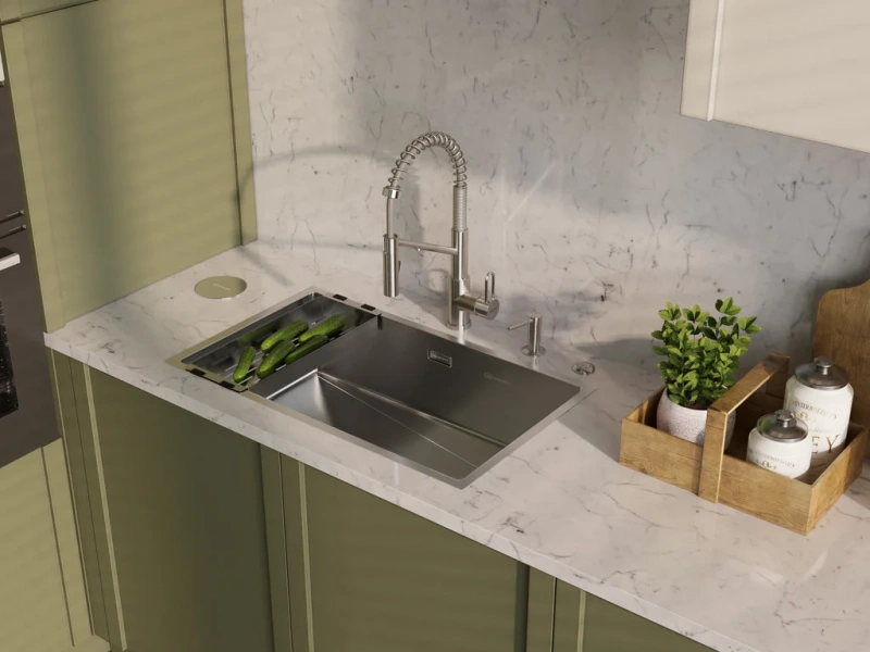 Мойка для кухни Omoikiri Taki 74-U/IF Side 499317 74 см врезная, врезные - фото 2