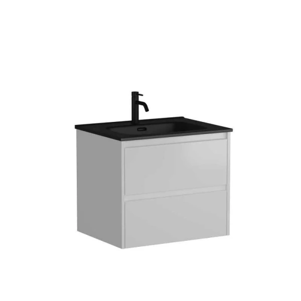 Тумба с раковиной подвесная Sancos Libra LB60W 60 см с ящиками, белая - фото 7