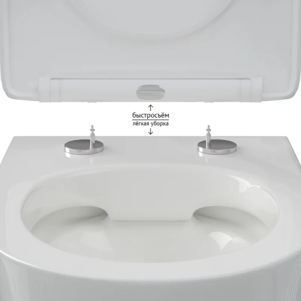 Унитаз подвесной Berges Vita Rimless с сиденьем микролифт - фото 2