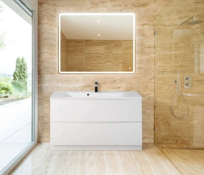 Тумба под раковину напольная BelBagno Marino 120 см bianco lucido, моноблок - фото 5