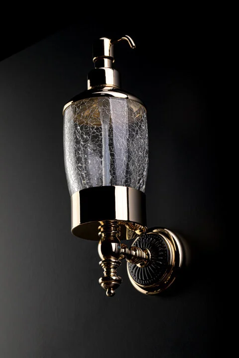 Дозатор для мыла Boheme Vogue хром/белый, металлические, из керамики, стеклянные - фото 4