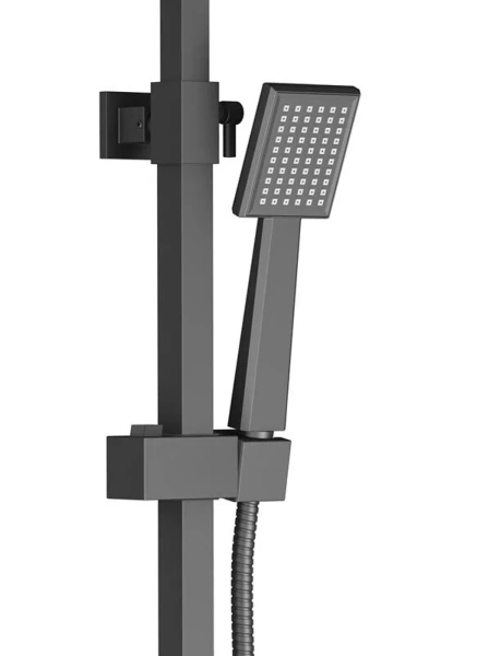 Душевая стойка Timo Selene черная, с изливом - фото 5