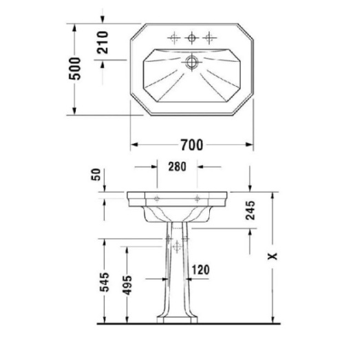 Раковина Duravit 1930 0438700030 - фото 4