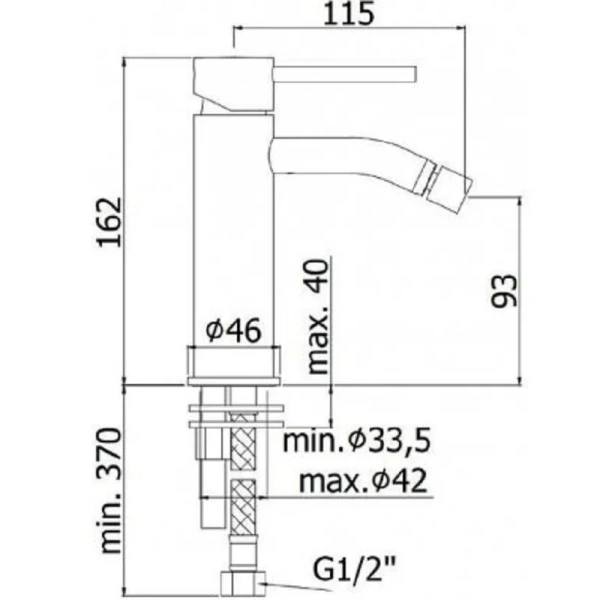 Смеситель для биде Paffoni Light LIG131 без донного клапана - фото 3