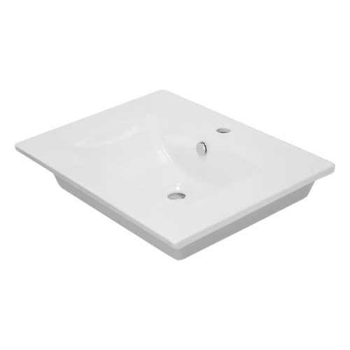 Раковина мебельная Misty Quadro 60 см белая - фото 2