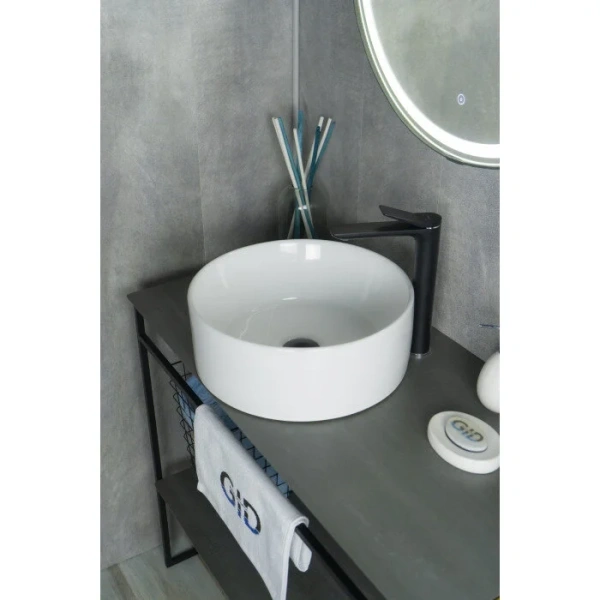 Раковина GID Esfera N9011 40 см белая, одинарные, недорогие - фото 8