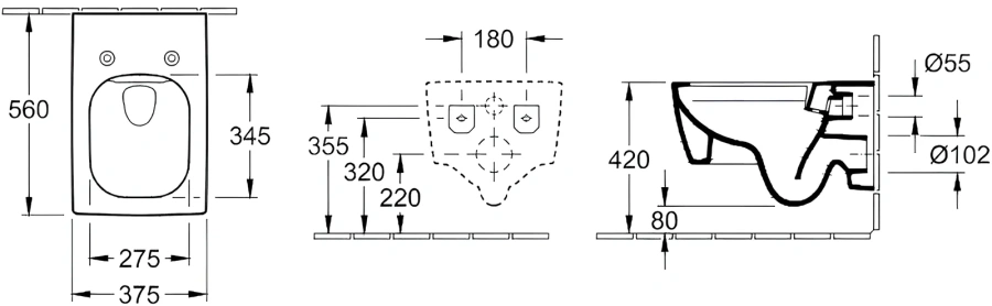 Унитаз подвесной Villeroy&Boch Memento 2.0 белый, в наличии - фото 9