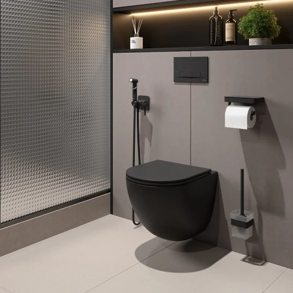 Унитаз с инсталляцией Lemark Glazer черный матовый index_1 - фото 3
