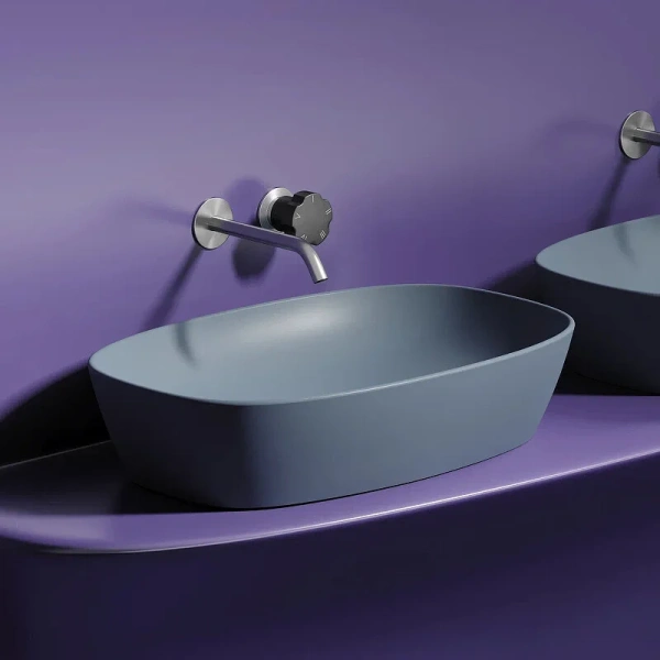 Раковина Ceramica Nova Element 60 см серо-голубая, из санфарфора - фото 7