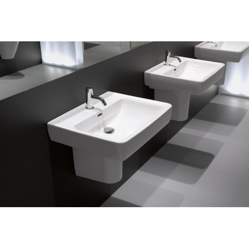 Раковина Laufen Pro 60 см с 1 отверстием для смесителя, прямоугольной формы, тюльпан - фото 5