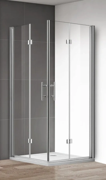 Душевой уголок Cezares Eco 80х90 см прозрачное стекло, профиль хром - фото 1