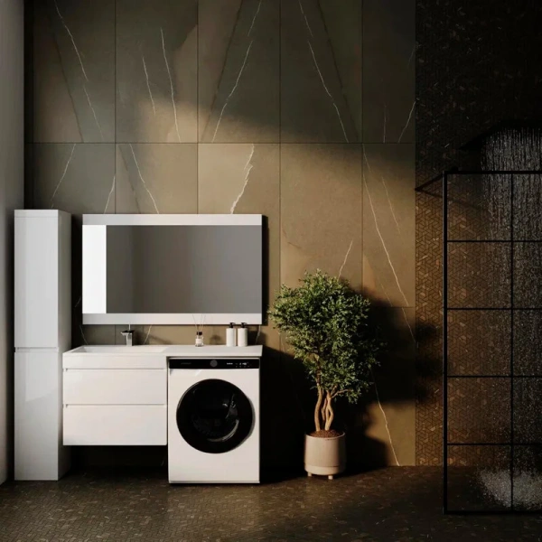 Тумба под раковину подвесная Style Line Даллас 68 см белая, современная, hi-tech - фото 3