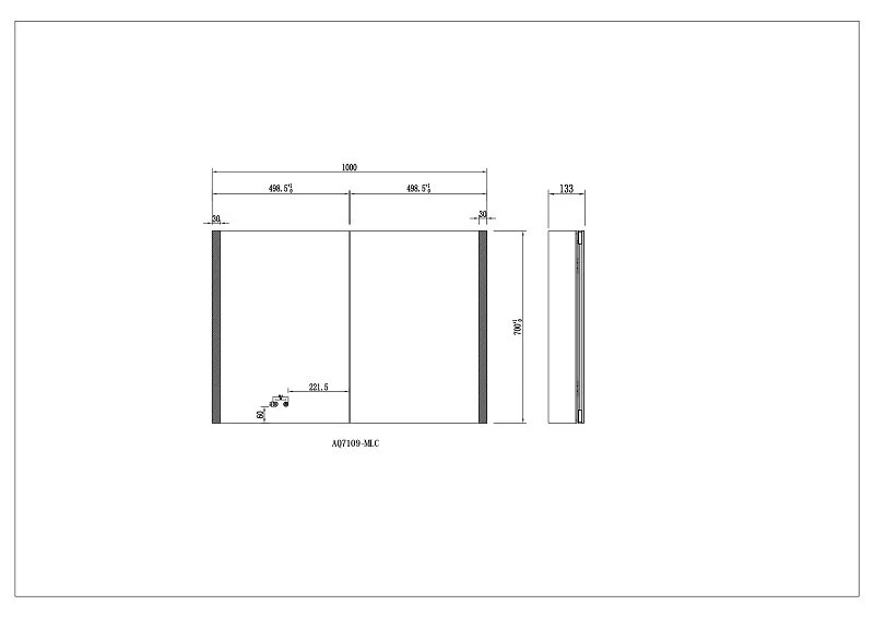 Зеркальный шкаф с подсветкой Акватек 100 см с двумя распашными дверками, нет в наличии - фото 2