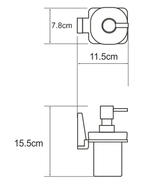 Дозатор для мыла WasserKRAFT Abens черный - фото 2