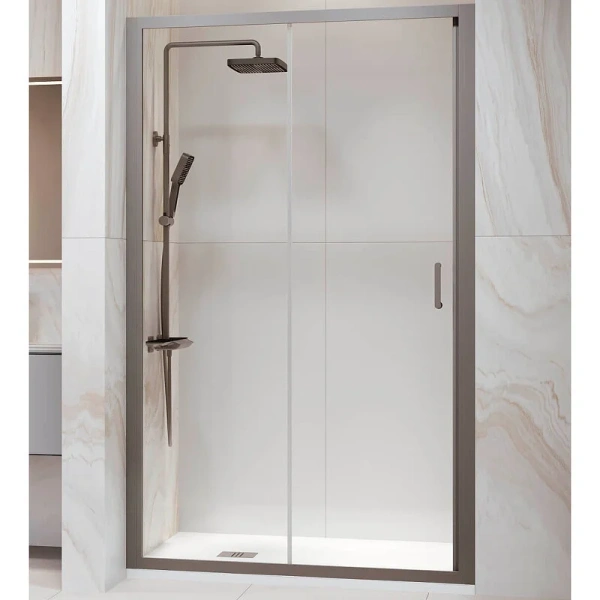 Душевая дверь в нишу RGW Passage PA-14Gr 160 см профиль серый, стекло прозрачное - фото 1