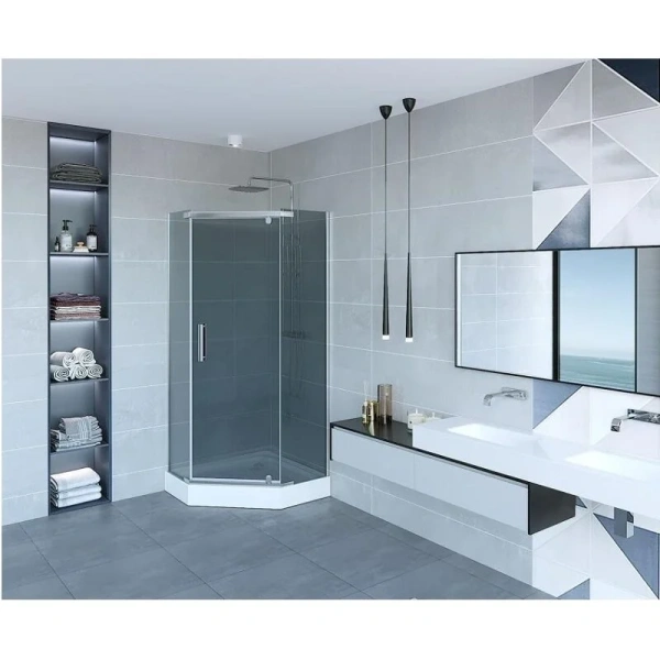 Душевой уголок Erlit Comfort 98х98 см стекло тонированное, современные, hi-tech - фото 3