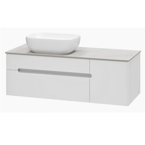 Тумба под раковину подвесная Misty Роял 120 см белая, под накладную раковину - фото 5
