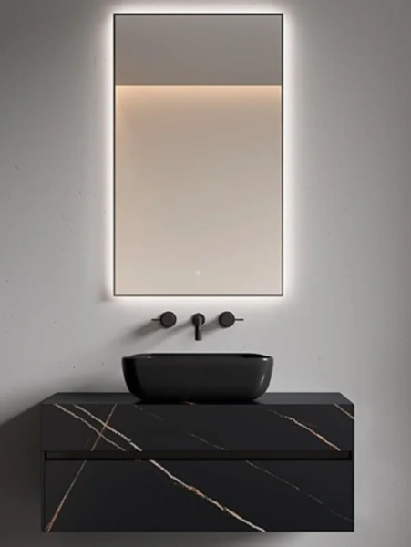 Зеркало с подсветкой Boheme 60 см графит матовый, современные, hi-tech - фото 3