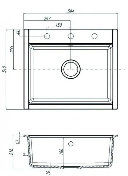 Мойка для кухни Акватон Делия 60 см серый шелк, другие - фото 6