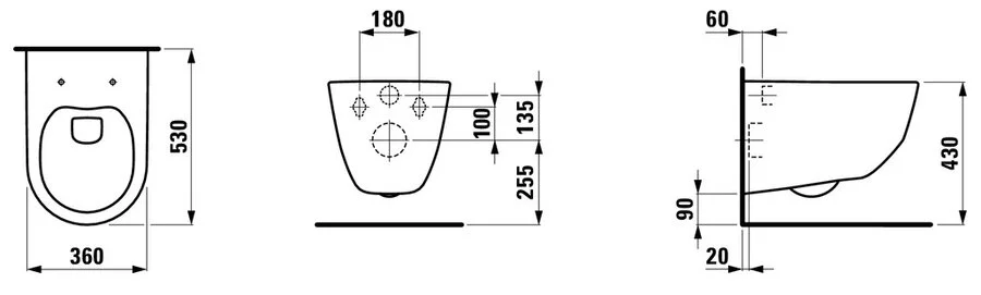 Унитаз с инсталляцией Laufen Pro с кнопкой смыва index_2 - фото 7
