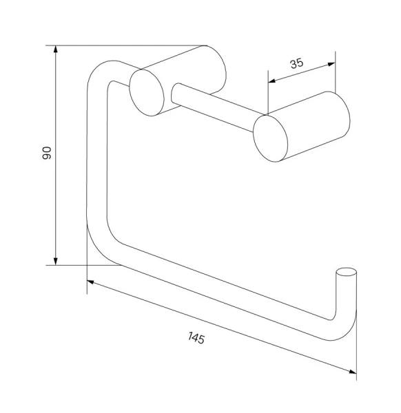 Бумагодержатель IDDIS Petite матовое золото - фото 2