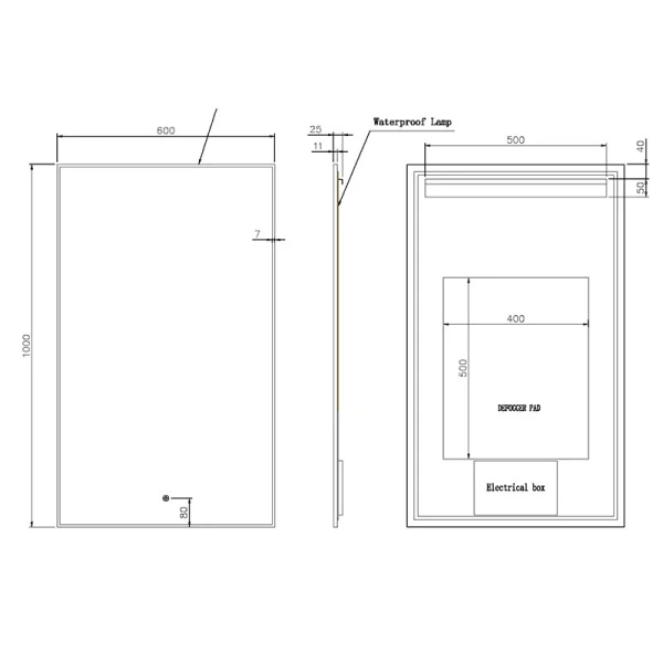 Зеркало с подсветкой Boheme 60 см хром, по запросу - фото 2