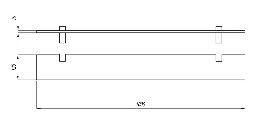 Полка, цвет белый глянец, Акватон Турин, по запросу - фото 2
