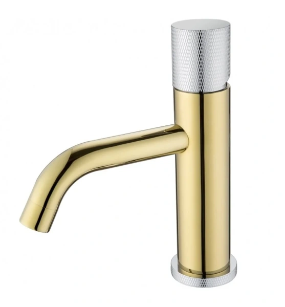 Смеситель для раковины Boheme Stick gold touch chrome - фото 1