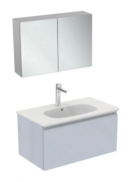 Тумба под раковину подвесная Ideal Standard Tesi 80 см светло-серая, подвесная, пристенная - фото 4