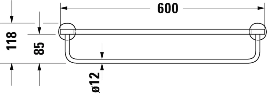 Полотенцедержатель Duravit Starck T хром - фото 3