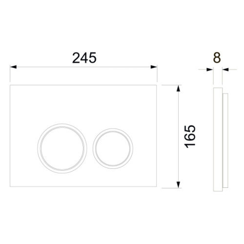 Клавиша смыва Tece TECEspring R хром глянец/хром матовый - фото 2