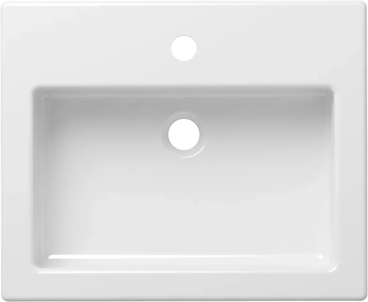 Раковина Lavinia Boho Bathroom Sink 50 см белая, в форме чаши, прямоугольной формы - фото 5