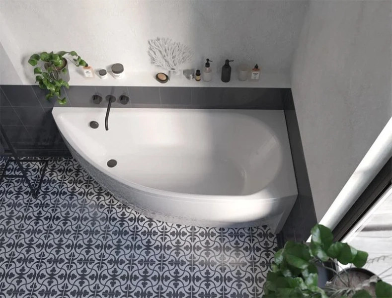 Ванна акриловая 1MarKa Piccolo 01пк1775л, 170 x 75 см, левая, цвет белый, асимметричные - фото 5