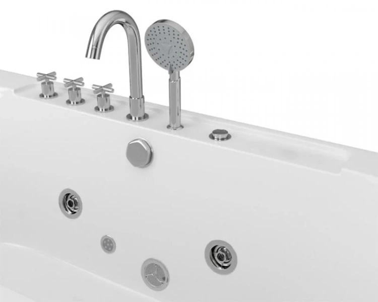 Ванна гидромассажная Frank 20151110 F109, 170 x 80 см, пристенная, цвет белый - фото 4