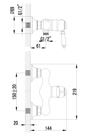 Смеситель для душа Lemark Villa LM4803B - фото 2
