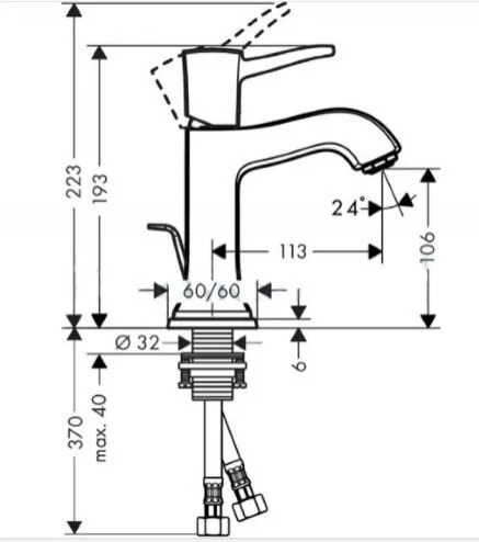 Смеситель для раковины Hansgrohe Metropol Classic 31301000, 31301090 - фото 2