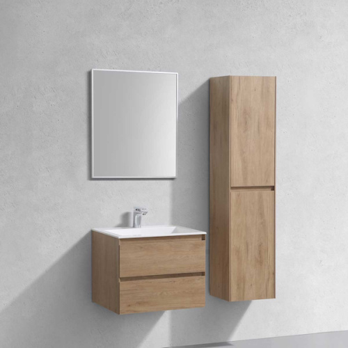 Тумба под раковину подвесная Vincea Luka 59,2 см N.Oak, современная, hi-tech - фото 3