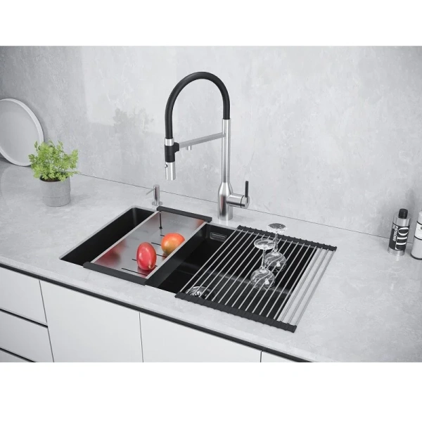 Мойка для кухни Paulmark Lumi 74 см антрацит - фото 4