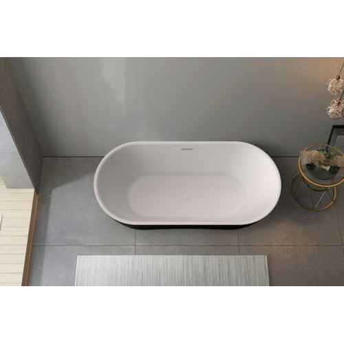 Ванна акриловая BelBagno 170х80 см белый глянец/чёрная матовая - фото 3